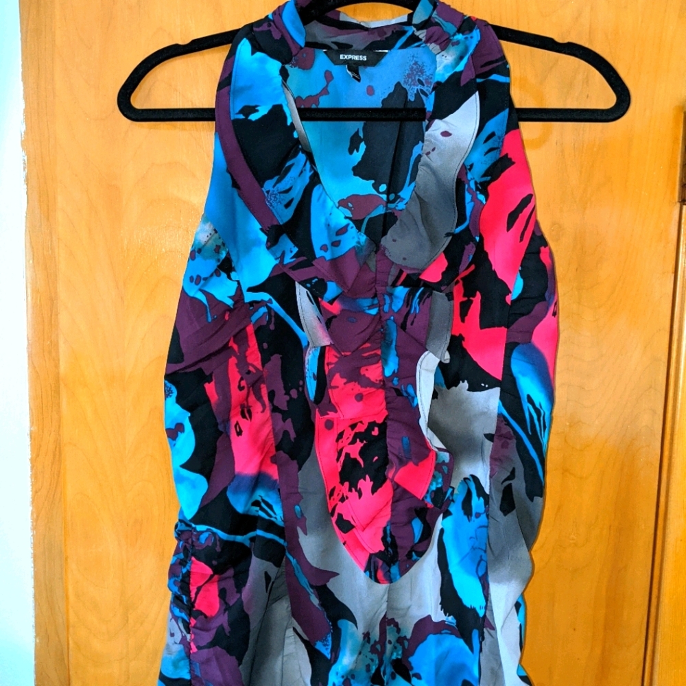 Express Sleeveless Multi Color Blouse